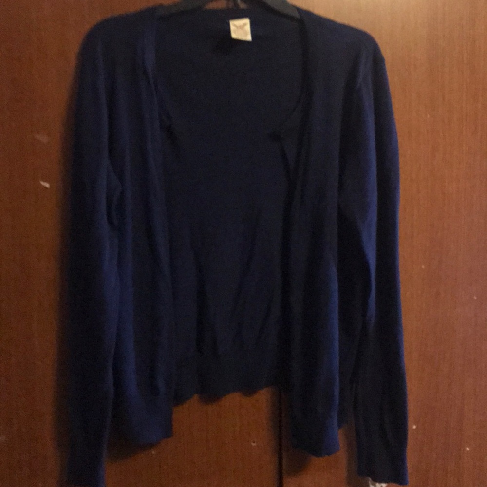 Navy blue Faded Glory button front cardigan